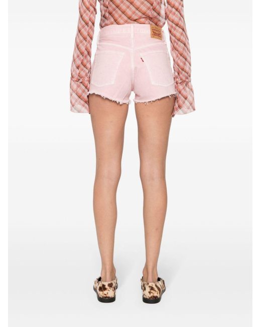 Shorts 501 denim di Levi's in Pink