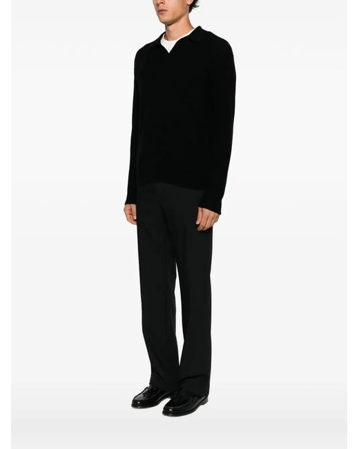 EMERSON RENALDI Black Spread-Collar Sweater for men