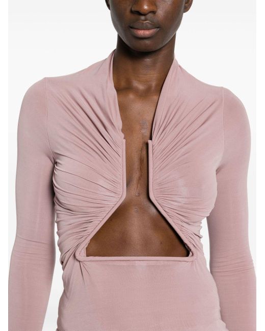 Top con cut-out di Rick Owens in Pink