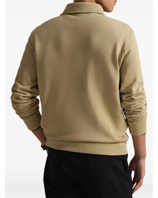 Polo Ralph Lauren Natural Zip Chest-Pocket Polo Shirt for men
