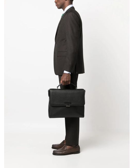 Tod's Black Small Timeless Leather Briefcase for men