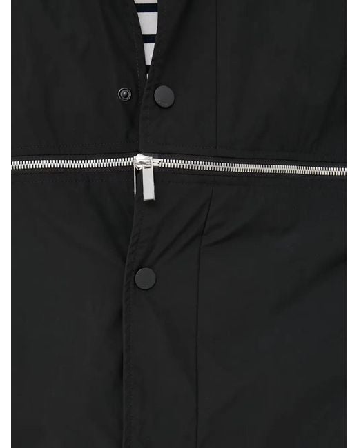 Karl Lagerfeld Black Zip-Up Bomber Jacket for men