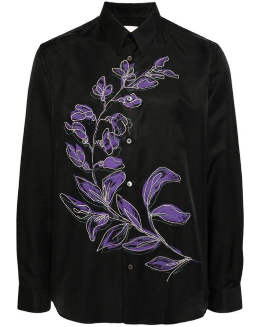 Paul Smith Katoenen Overhemd Met Lauren Print in het Black voor heren