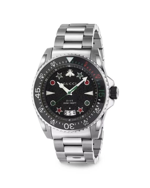 Gucci Gray Dive 45Mm Watch for men