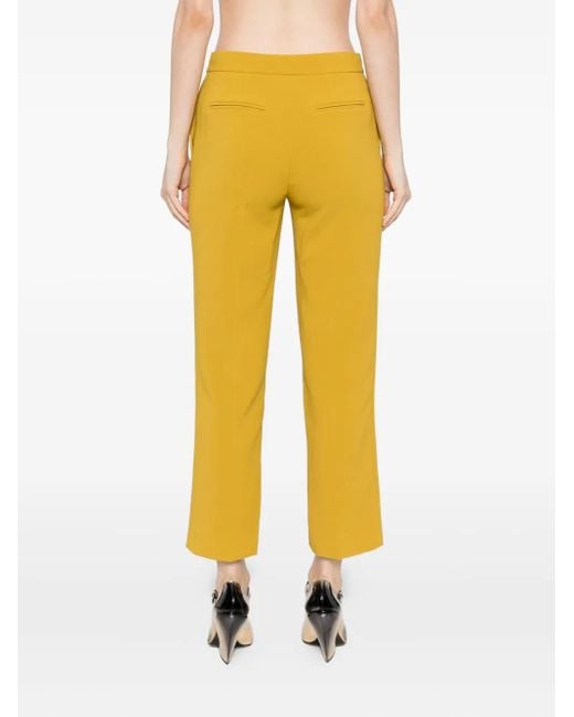 Pantalon Crêpe Elisabetta Franchi en coloris Yellow