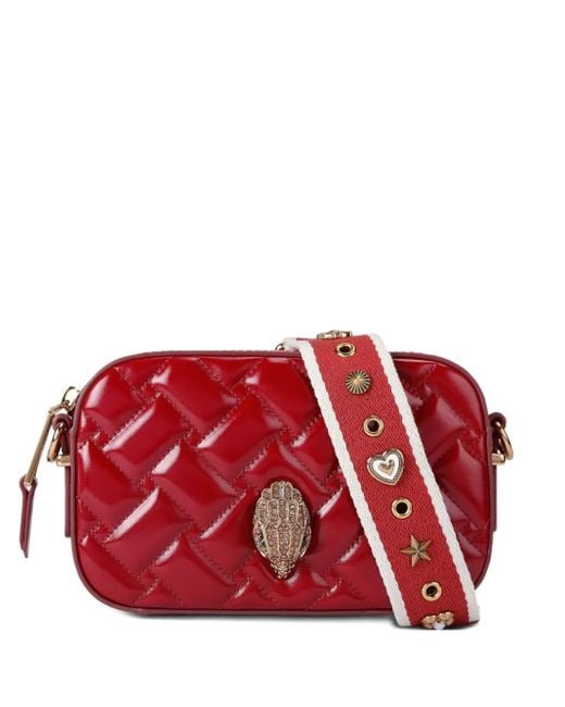 Kurt Geiger Red Quilted Embellished Cross Body Bag