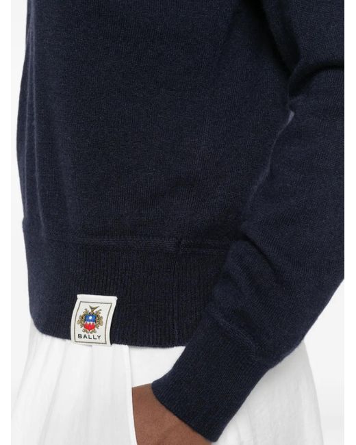 Pull À Patch Logo Bally en coloris Blue