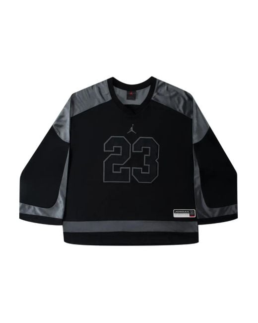 Maglia Da Hockey Brooklyn Con Scollo A V di Nike in Black da Uomo