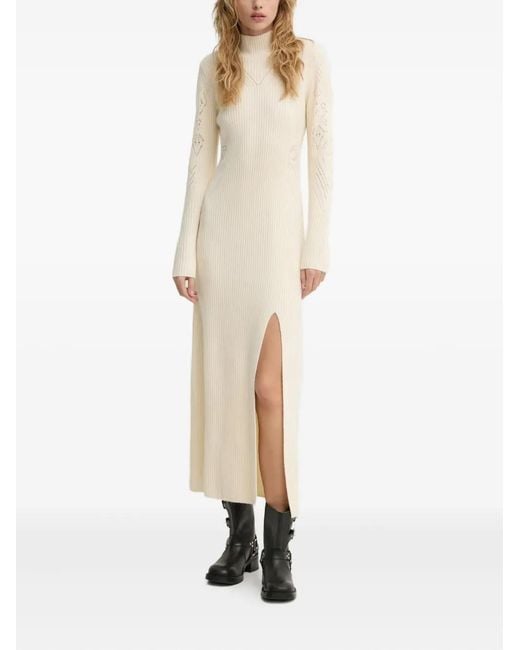 Ba&sh Armia Ribbed-Knit Maxi Dress in Natural | Lyst Canada