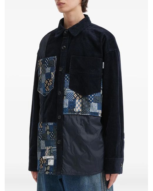 Musium Div. Blue Patchwork Shirt for men
