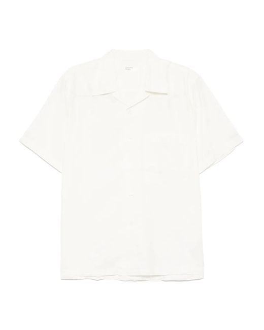 Universal Works White Camp-Collar Shirt for men