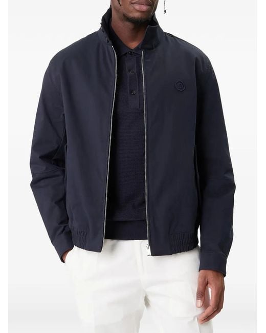 Boss Blue H Coiner Zip Cotton Jacket for men