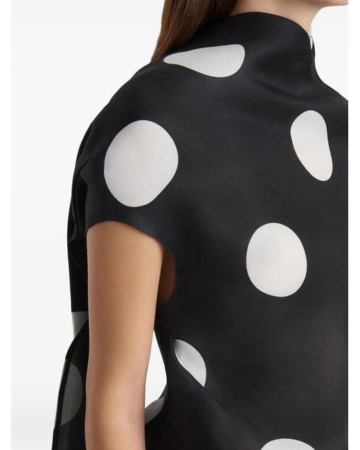 Khaite White Polka-Dot Dress