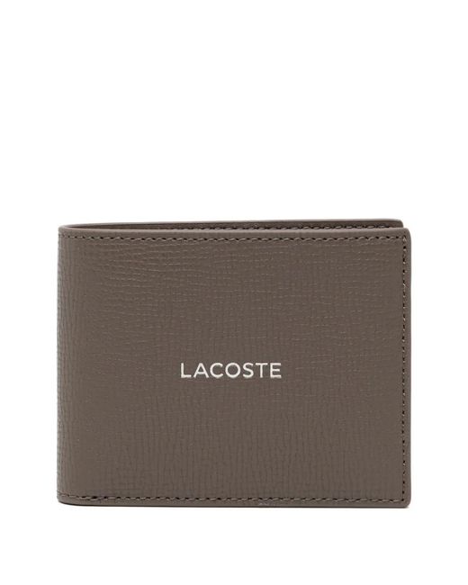Lacoste Brown Small Logo-Debossed Billfold for men