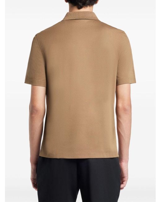 Ferragamo Natural Cotton Polo Shirt for men