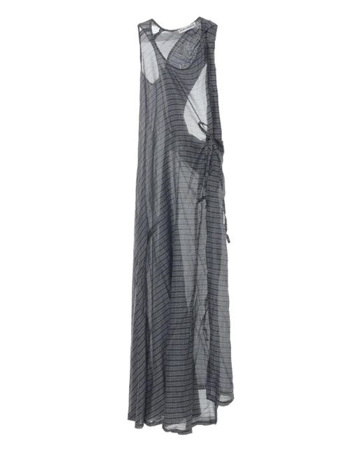 Robe Longue À Rayures Our Legacy en coloris Gray