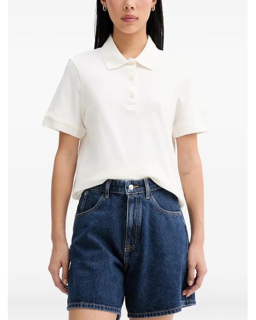 Marc O' Polo White Short-Sleeved Polo Shirt