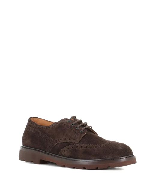 Henderson Brown Brogue-Detail Derby Shoes for men