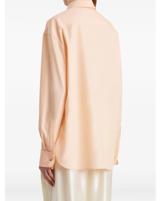 Khaite Pink Newton Button-Fastening Shirt