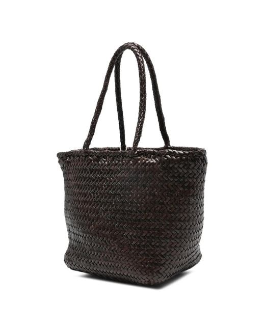 Dragon Diffusion Black Small Grace Basket Leather Tote Bag
