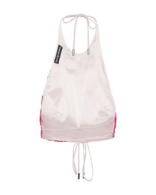 David Koma Pink Sleeveless Top
