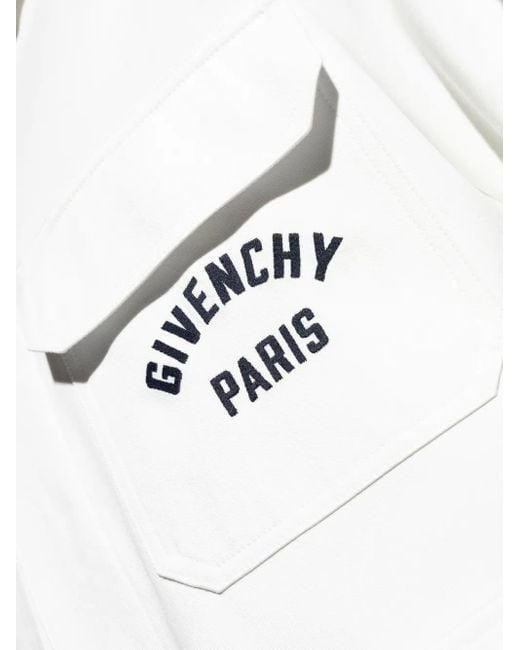 Givenchy Hemdjacke Mit Logo-Stickerei in White für Herren