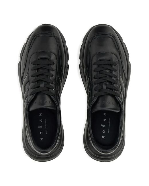 Hogan Black Hyperlight Logo-Detail Sneakers for men
