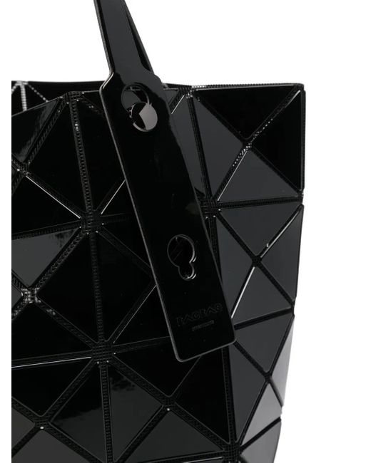 Issey Miyake Black Lucent Geometric-Pattern Tote Bag