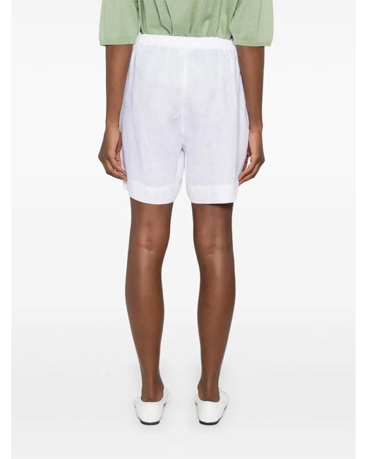 Xacus White Short Carlotta À Taille Élastique