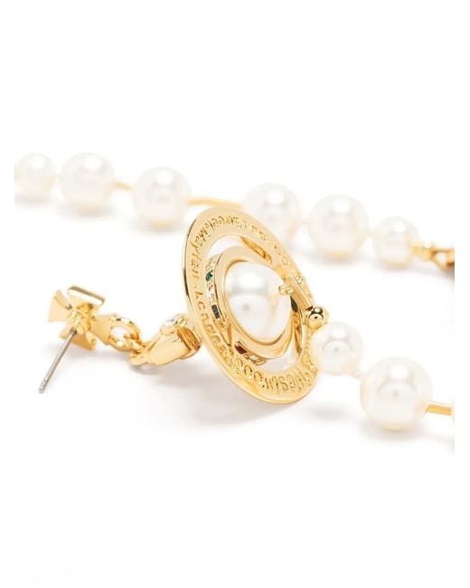 Vivienne Westwood White Faux-Pearl Drop Earrings