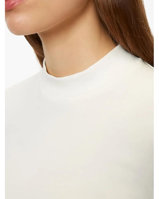 Marc O' Polo White Mock-Neck Short-Sleeve Top
