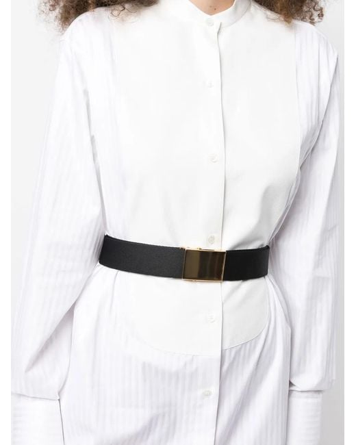 Stella McCartney White Striped Cotton Shirtdress