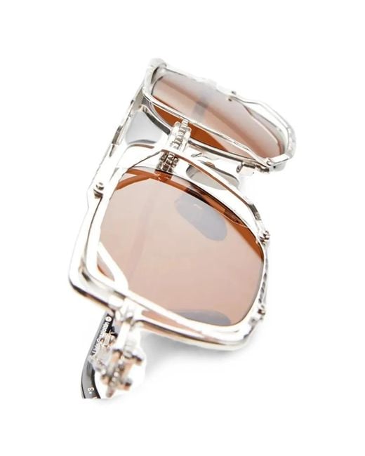 Kuboraum Metallic Square-Frame Sunglasses