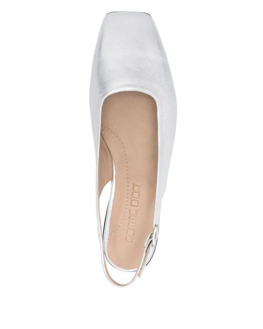Pomme D ́Or White Leather Ballet Flats