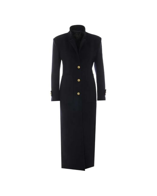 Pinko Black Button-Up Single-Breasted Coat