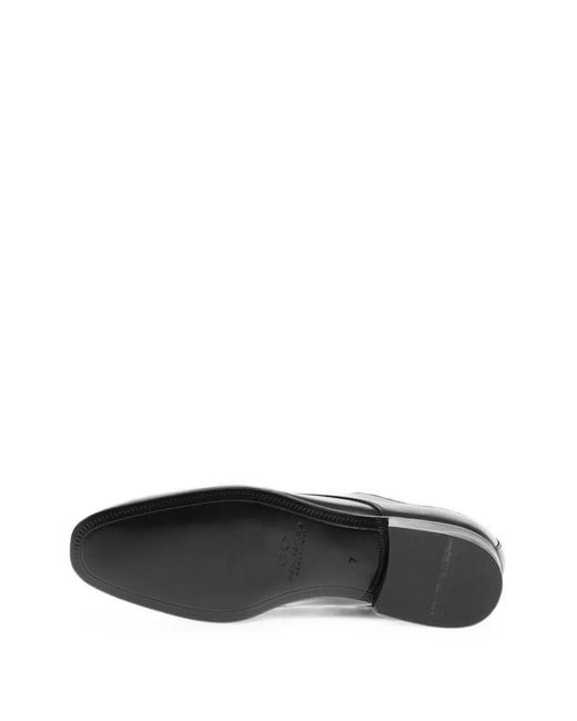 Corneliani Blue Cordoba Leather Derby Shoes for men