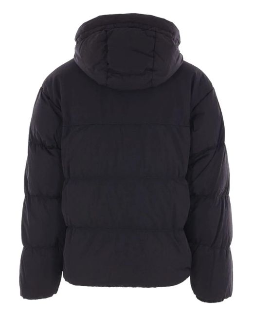 C P Company Blue Puffy Coat With High Collar for men