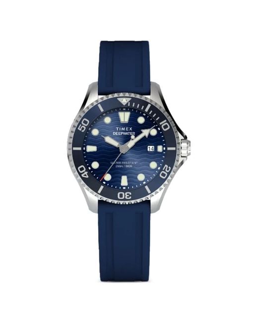 Timex Blue Deepwater Meridian 200 44Mm Watch for men