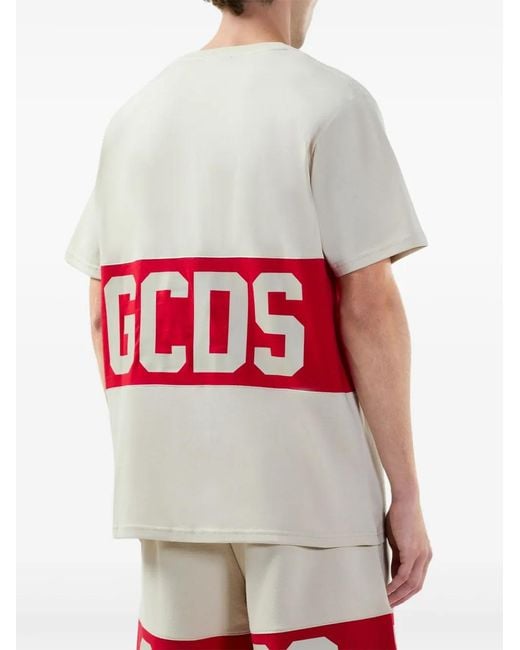 Gcds Red Logo-Print T-Shirt for men