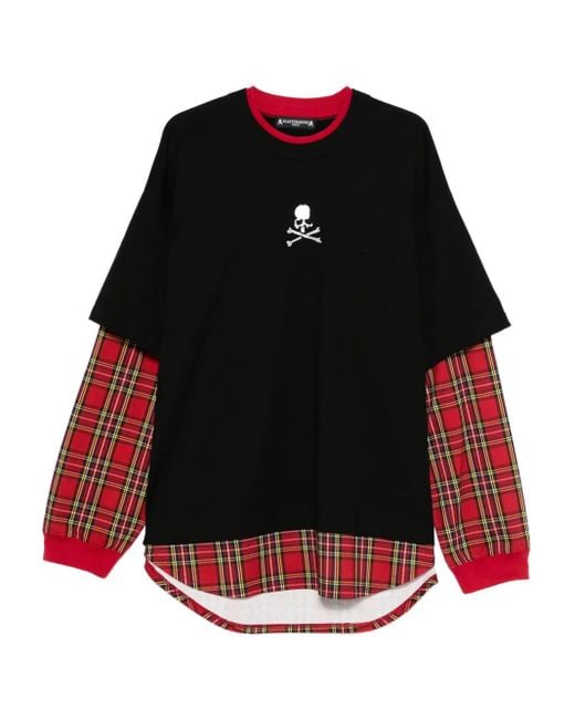 Mastermind Japan Plaid Layered Long-Sleeve T-Shirt for men