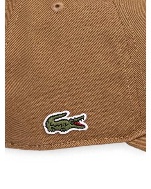 Lacoste Brown Logo-Patch Curved-Peak Baseball Cap for men