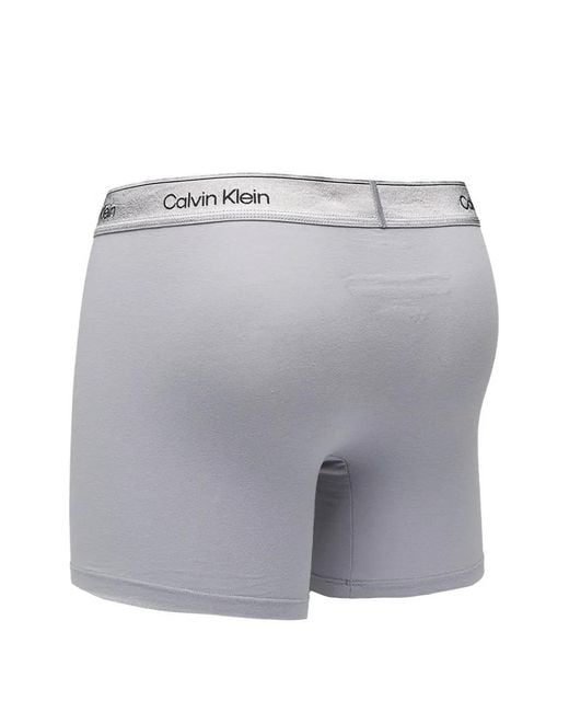 Calvin Klein Blue Logo-Waistband Boxers (Set Of Three) for men