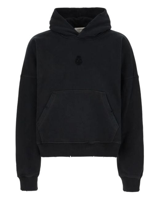 McQueen Black Selvedge Hoodie for men
