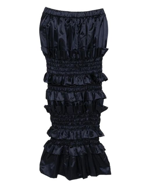 Róisín Pierce Blue Shirred Skirt