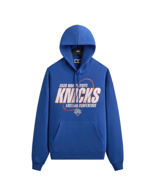 Kith Blue Nelson Logo-Print Hoodie for men