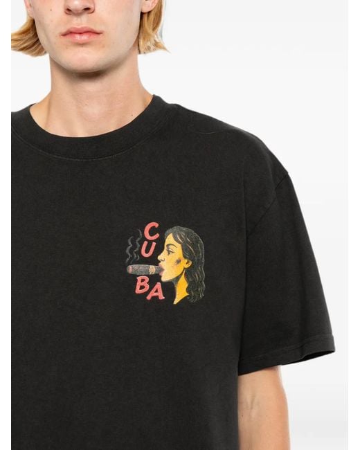 Melt Black Graphic-Printed T-Shirt for men