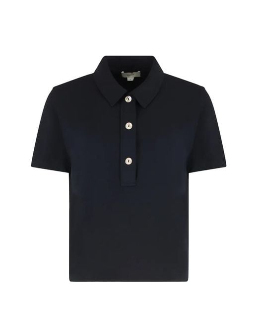 Vince Blue Buttoned Polo Top