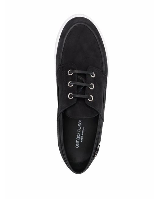 Sergio Rossi Black Platform Low-Top Sneakers