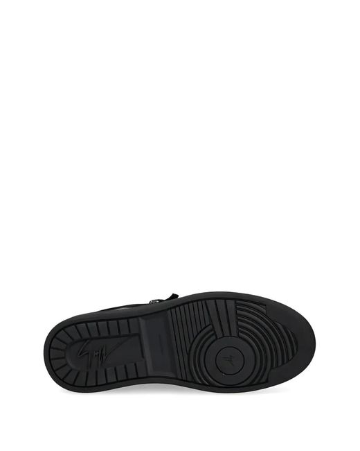 Giuseppe Zanotti Black Zip-Detail Sneakers for men
