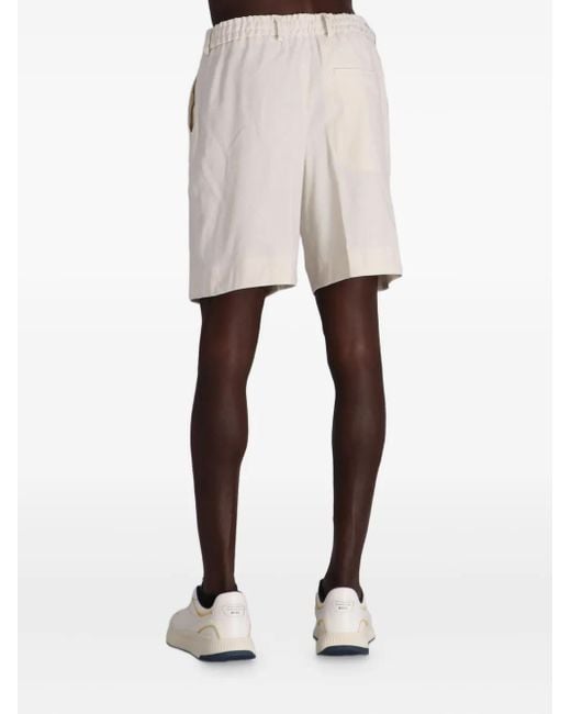 Boss White Drawstring Shorts for men